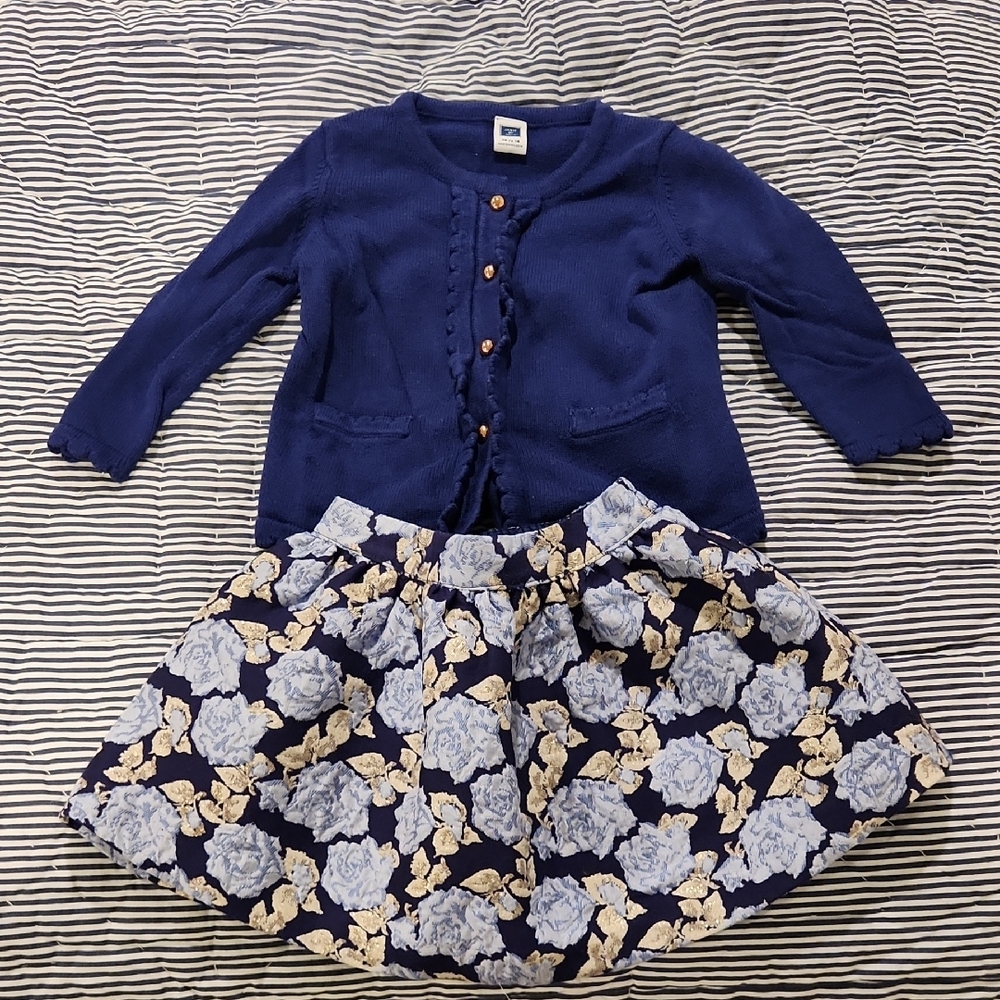 Janie And Jack Girls Floral Set